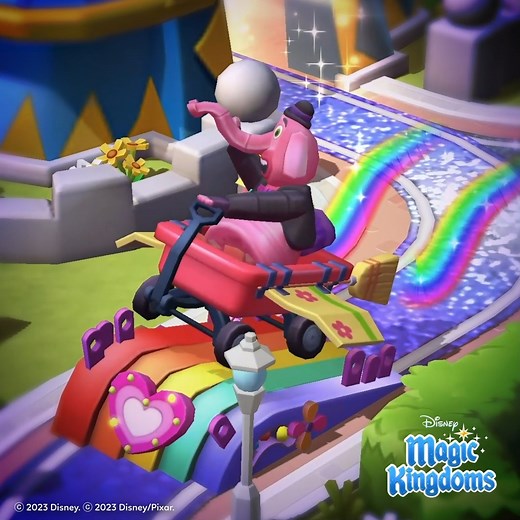 Get ready to join the parade with the Inside Out Parade Float! This colourful float features, your friend who likes to play, with the rocket that makes you yell “hooray”, Bing Bong! Share the Inside Out and Bing Bong greatness with your visitors by adding it to your Kingdom! 🥳🏰 | Disney Magic Kingdoms