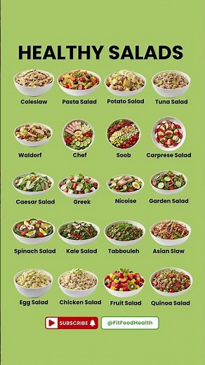 Healthy Salads Menu | Best Salads for Weight Loss Nutrition #healthyeating