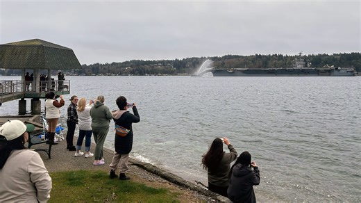 USS Nimitz departs Bremerton for the last time