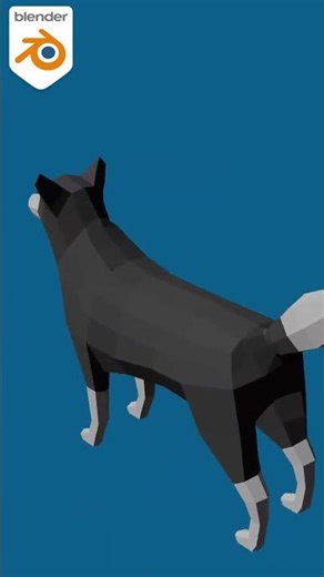 Low poly wolf #blender3d #download #3dcharacter #3dmodel