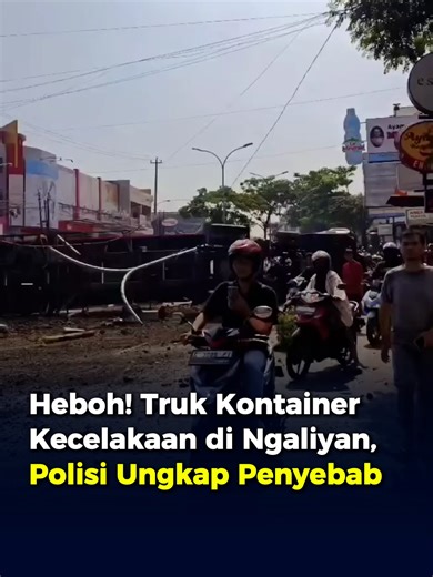 Truk Kontainer Kecelakaan di Ngaliyan, Polisi Ungkap Penyebabnya Kecelakaan lalu lintas terjadi di Jalan Raya Ngaliyan atau Jalan Prof Dr Hamka, Kecamatan Ngaliyan, Kota Semarang, Jumat (10/4/2026). Sebuah truk kontainer terguling usai menabrak mobil Toyota Yaris. Polisi mengungkapkan dugaan sementara dari penyebab kecelakaan truk kontrainer B9517FG yang menabrak mobil Yaris AA1949VZ hingga terguling melintang di jalan. Dugaan sementara, kecelakaan disebabkan sopir truk yang kehilangan kendali. 