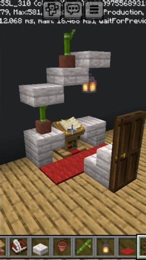 Minecraft study area build #shorts #minecraft