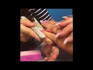 Long acrylic nails on a man for Halloween