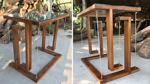 Building an Impossible Floating Wood Table Structure