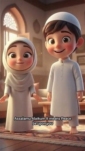 The Meaning of Assalamu Alaikum 🤍 | Islamic Kids Reminder #Shorts #islamickids #muslimkids