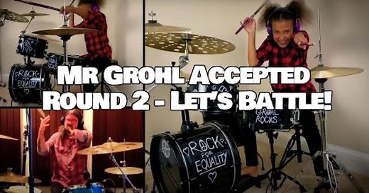 Foo Fighters' Dave Grohl loses first round of drum battle with 10-year-old prodigy