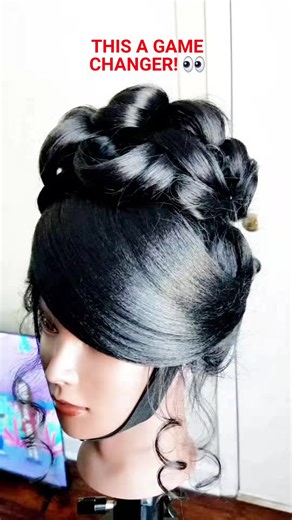 Wish you can take off your updo before bed? TRY THIS 90's inspired barrel Curl updo on your next wig! Visit Shantes Epilation for more DIY black hair tutorials. Thanks 😀 *Use discount code: "LETSGOSIS" for free shipping! *press the link in bio to purchase | Shantes Epilation