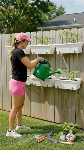 I Built a Vertical Veggie Garden on My Backyard Fence! 🪵🥬