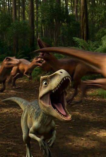 Baby dinosaur scared 🦖 ( डायनासोर का बच्चा डरा हुआ ) #dinosaur #viral #tranding