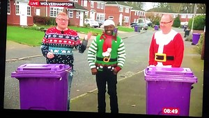 Did you see our dancing or should we say singing bin men on BBC Breakfast this morning? 🤩🥳 They were raising smiles on national tv with their new #christmas2020 song Boogie Round The Bins At Christmas Time. Go Jack, Henry and Adrian 🕺🏼🕺🏾🕺🏼 #Wolverhampton | Wolverhampton Today