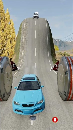 Fast Cars vs Heavy Steel Bollards 💥 – BeamNG Drive