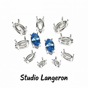 925 Sterling Silver Marquise Basket 4-prong Settings Size 6x3, 8x4, 10x5, 12x6 Mm, Bezel Cup, Prong Settings, Jewelry Making - 1 Piece - Etsy