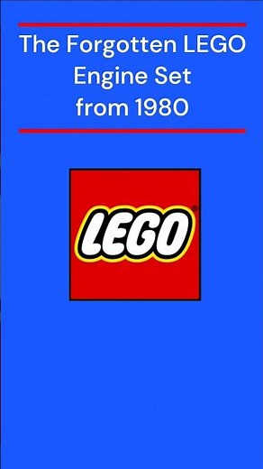 The Forgotten LEGO Engine Set from 1980