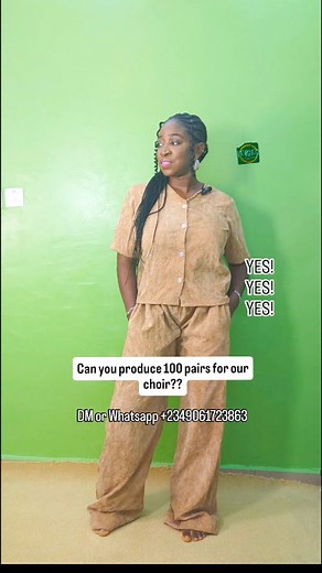 Yes! We can produce bulk orders for your choir, office or aso-ebi. Send us a message now Corduroy Two-piece : N35,000 Size 10-18 Extra N5,000 on 18 We're at 57 Olorunkemi street, Pedro Somolu Lagos. DM or Whatsapp 2349061723863 | Verses Clothings