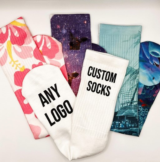 Custom Socks With Photo, Logo, or Text – Personalized Socks Gift for Men & Women – Funny, Wedding, Business, Dog Socks, Bulk Orders - Etsy