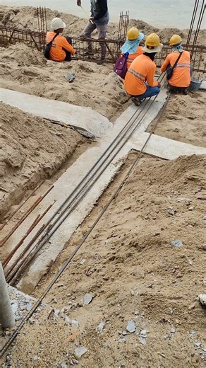 Technical connect rebar to install beam rebar to cast concrete