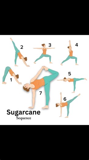 7K views · 57 reactions | Sequence to Sugarcane Pose 1. Downward...