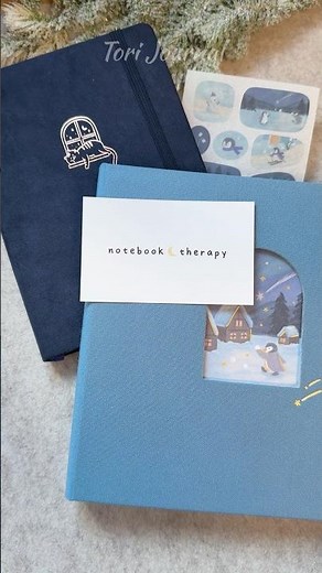 ASMR magical winter unboxing Notebook Therapy❄️☃️🧣🐧|#asmr #unboxing #stationery #stickers #bujo