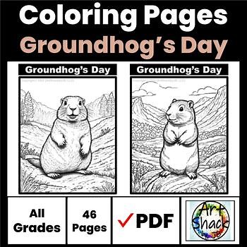 Groundhog's Day Coloring Pages/Digital Resource/Elementary School Activities