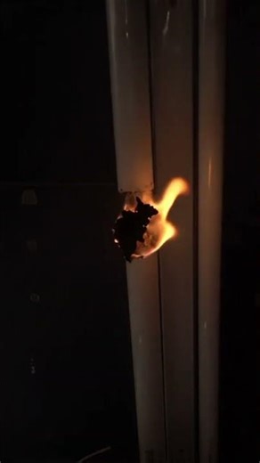 fluorescent light bulb exploded