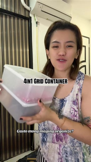 Organizer na may 4 grid containers #container #stock #foodcontainer #kitchenhacks #smallbusiness