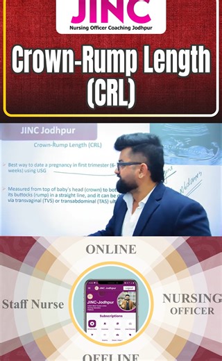JINC Nursing Officer Coaching Jodhpur on Instagram: "Crown - Rump Length (CRL) Fun &Learn By Akki Sir...... . . . . . . #shorts #youtube #viral #status #shorts #jincenursing #nursingvideos #education #nursingexampreparation #nursingexam #reelsdaily #medico #aiims #success #instagram #reels #jodhpur #nursing #doctor #studentnurse #video #trendingreels❤#StudentLife #Motivation #सरकारी_नौकरी #StudyHard #JobForGraduate #GovtJobIndia #nursing_student"