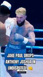 Jake Paul Drops Anthony Joshua in Undisputed Boxing Game! 👊 #Shorts | AI Simulation Gameplay