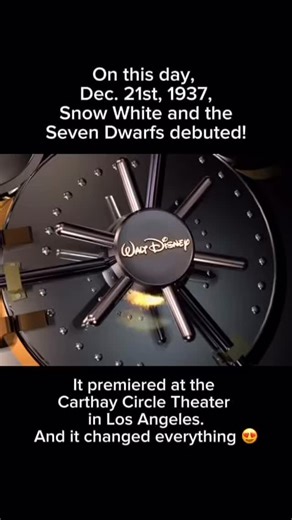 On this day, Dec. 21st, 1937, Snow White and the Seven Dwarfs debuted! It premiered at the Carthay Circle Theater in Los Angeles. And it changed everything 😍 #disney #instadisney #snowwhite #disneygram #disneylife | Disney Mouse House