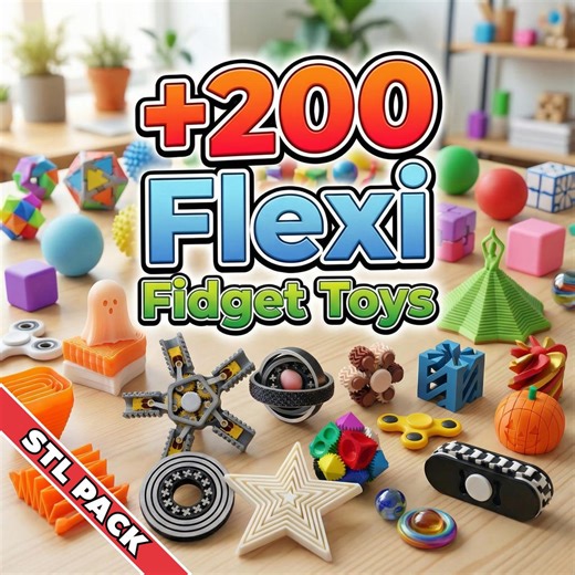 200  Flexi Fidget Toys STL Pack - 3D Printer Files Bundle - Etsy