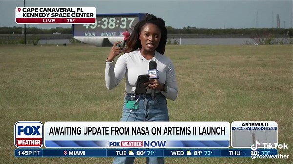 COUNTDOWN UNDERWAY 🚀: NASA has launched the countdown clock for Artemis II. FOX Weather correspondent @brandythenewsreporter is on the ground at Kennedy Space Center in Cape Canaveral, Florida, covering everything you need to know about the first crewed mission to the moon since 1972.