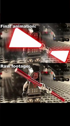 Lego Darth Maul Animation vfx vs no vfx #legoanimation