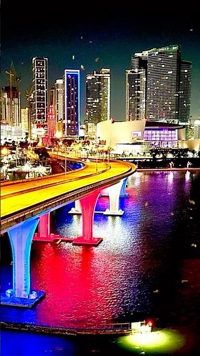 Sailing In To Miami At Night On Virgin Voyage Scarlet Lady 🚢 #Miami