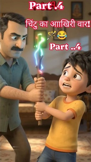 चिंटू का आखिरी जादुई वार! 🪄💥 Final Part 4। Funny 3D Cartoon Animation Story #shorts