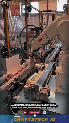 Industrial Robot Automates Precise Packaging Line With High Efficiency #machine