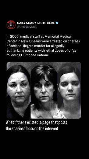 Thescaryfact ™ on Instagram: "Four critically ill patients, unable to be moved, were left stranded in the hospital as it faced evacuation and a complete loss of power. Dr. Anna Pou defended her actions, stating that her intent was to provide comfort and alleviate the patients’ suffering in what she described as an impossible and dire situation. Eventually, the charges were expunged and the State of Louisiana paid Pou’s legal fees."