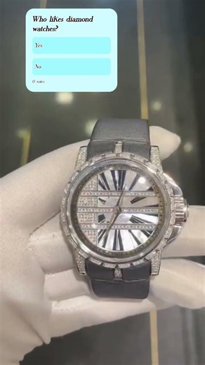 Roger Dubuis Excalibur or Velvet women's watch in white gold with a diamond set case and a MOP dial