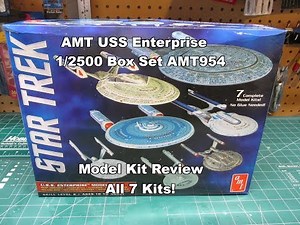 AMT STAR TREK U.S.S. ENTERPRISE BOX SET 1:2500 KIT REVIEW AMT954 New 2017