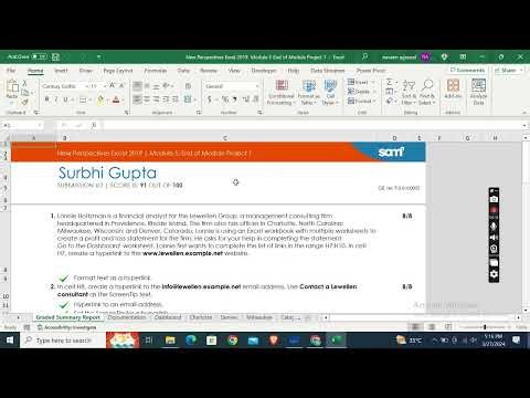 New Perspectives Excel 2019 | Module 5: End of Module Project 1 Lewellen Group