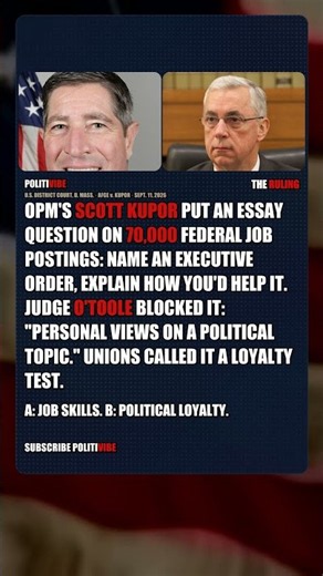 Judge Strikes Trump's "Loyalty Question" From 70,000 Job Listings