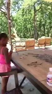 The joys of being a grandparent!!! We made a hut out of sticks and grass.....Go add us on snapchat!!!! 󾆮DavidandTamela | David and Tamela Mann