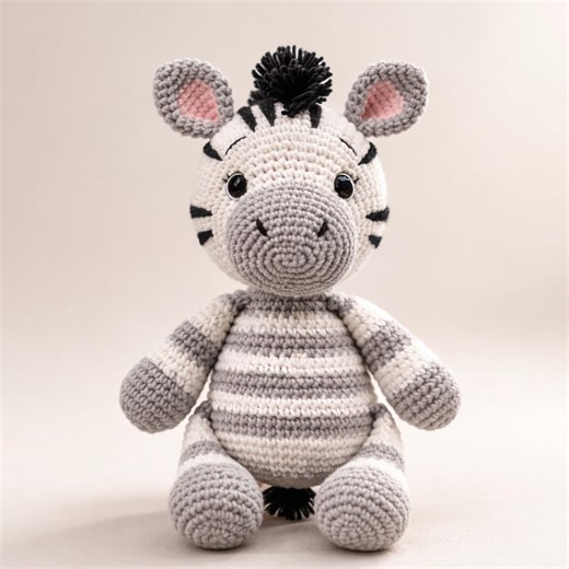 Zebra Amigurumi Crochet Pattern | Gentle Meadow Toy Tutorial (PDF) - Etsy
