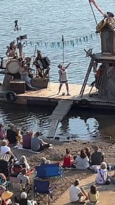 This weekend at 6pm Friday/Saturday/Sunday our dear friends from @flotsamrivercircus will be on the banks of the Ohio River at the Serpentine Wall. This merry band of musicians, acrobats and mutant fish are floating from Pittsburgh to Paducah sharing the wonder of circus! @visit_cincy @meetnky #circus #river #circuseverydamnday #cincinnati #theshowmustfloaton #flotsam | Circus Mojo