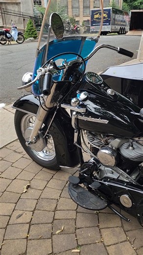 1954 HARLEY DAVIDSON FL S MATCHING ORIGINAL SIDECAR FRAME UP RESTORED BY AIRPLANE MIKE | Kaplan Cycles