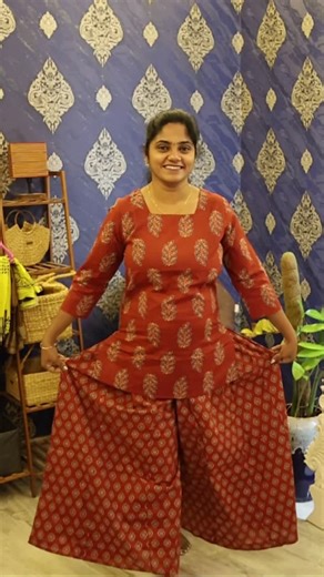 Abirami on Instagram: "✨ Cotton Palazzo Set – Comfort Meets Everyday Style ✨ Step into effortless comfort with our beautifully designed Cotton Palazzo Set, made for women who love easy elegance in their daily wear. Featuring a skirt-style palazzo pant, this set gives a graceful flow while ensuring maximum comfort throughout the day. Crafted from 60/60 pure cotton, the fabric is soft, breathable, and skin-friendly—ideal for home wear, casual outings, errands, or relaxed get-togethers. The lightwe