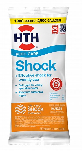HTH Chlorine Shock — Granules, 13.3 oz — Pool Shock Treatment for Weekly Chlorination