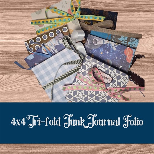 Junk Journal - Folio Ephemera Keeper - 4x4 Inches - Etsy