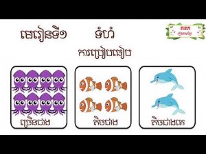 Khmer Mathematics grade 1 for lesson 1and exercise រៀនភាសាខ្មែរ