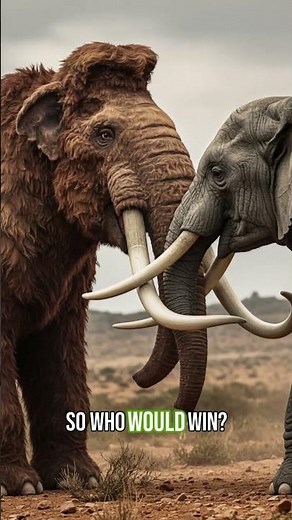 Woolly Mammoth vs African Elephant: Who Wins the Ultimate Battle? #wildlifefacts #facts