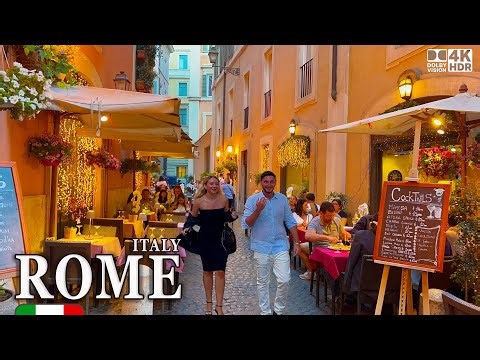 Rome Italy 4K Walk | Piazza del Campidoglio & Piazza Navona Alive with Painters