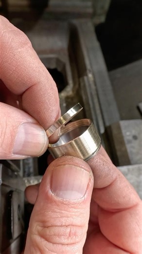 Titanium ring machining Part Two #lathe #cnc #engineering #viral